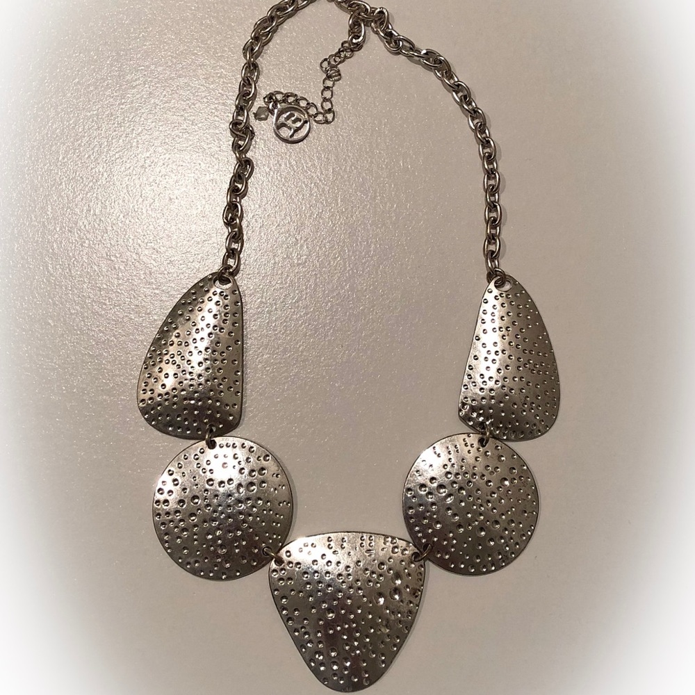 Silver statement necklace